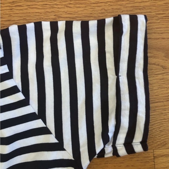 ASOS Curve Tshirt Dress Women’s 16 Blue White Stripes Cuffed Sleeve Casualwear - Picture 4 of 6